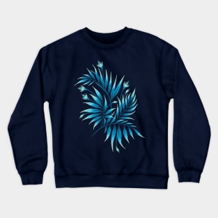 Waikiki Palm - Petrol Blue Crewneck Sweatshirt